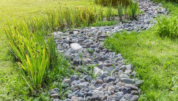 River Rock Garden Installation in Canton