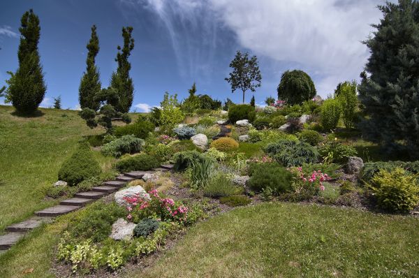 Steep Terrain Landscaping in Canton
